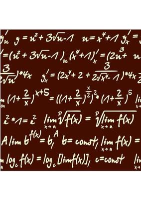 Math science seamless pattern