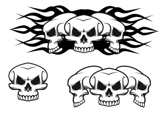 Skull On Sign Danger Black Vintage Vector Illustration For Poster And  Tattoo Hand Drawn Design Element Isolated On Yellow Background Royalty  Free SVG Cliparts Vectors And Stock Illustration Image 91479097