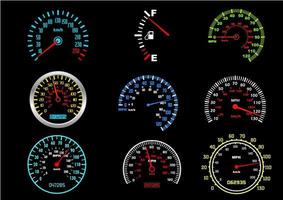 Car speedometers dials vector