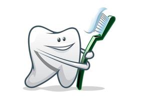 Clean teeth character vector