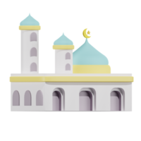moskee Ramadhan 3d illustraties png