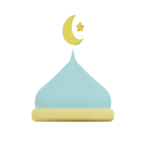 kuppel ramadhan 3d-illustrationen png