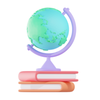 ilustrações 3d de educação do globo png