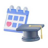 calendrier éducation illustrations 3d png