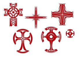 Religious crosses, christianity religion vector