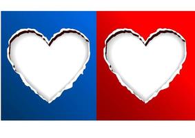 Heart Shape On Torn Paper vector