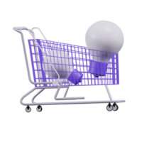 Cart Marketing 3D Illustrations png