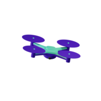 ilustrações 3d de drone verde roxo png