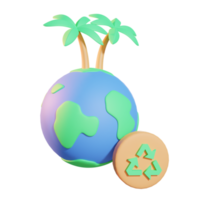Reforestation Earth Day 3D Illustrations png