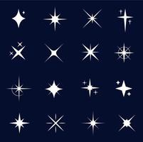 Sparkle, starburst and twinkle icons, star burst vector