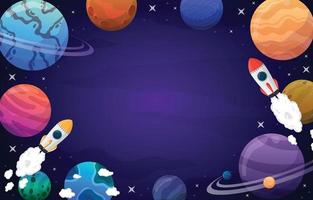 World Space Day With Rocket Background vector