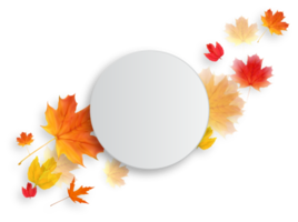 Falling Leaves Empty Autumn Frame png