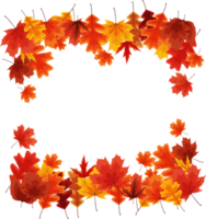 Falling Leaves Empty Autumn Frame png