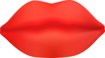 lábios ilustrados vermelhos png