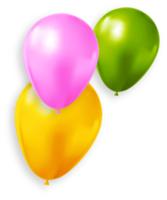 Colorful Birthday Balloons with Shadow png