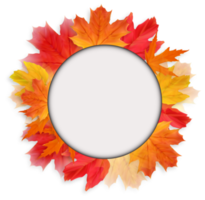 chute des feuilles cadre automne vide png