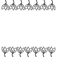 hand drawn leaf background in doodle style vector