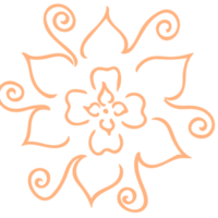 arte de línea de diseño de flores png