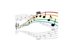 Musical wave background vector