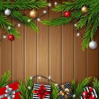 Christmas red background with christmas elements vector