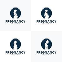 Set of Pregnancy Logo Design Vector Template