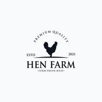 chicken farm logo vector illustration design