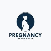 Pregnancy Logo Design Vector Template