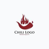 Hot chili spicy cuisine logo design vector