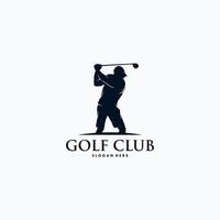 vector de diseño de logotipo de jugador de golf