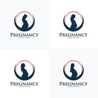 Set of Pregnancy Logo Design Vector Template