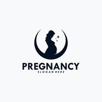 Pregnancy Logo Design Vector Template