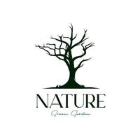 tree logo design template silhouette vector