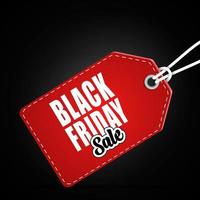 Black Friday sales tag vector