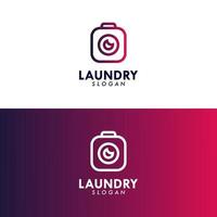 Laundry logo design vector template