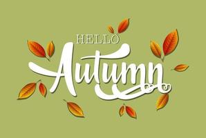 Autumn leaves background vector