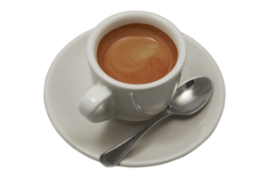 espresso met lepel geïsoleerd png