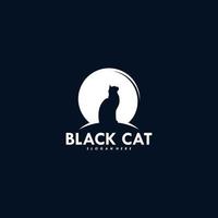 Black Cat Logo or icon stock vector. Illustration of clean - 130733638