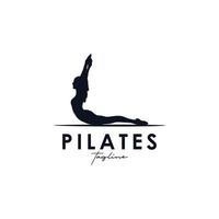 diseño de identidad del logotipo de pilates yoga vector