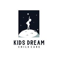 Child dream logo design illustration vector