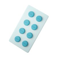 tablets pills pack medication 3d icon illustration png