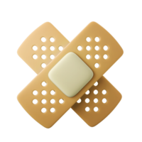 icône d'illustration 3d de bandage de plâtre de premiers secours png