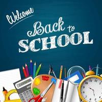 Back to school background vector