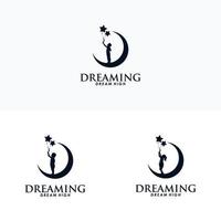 Kid Dream logo design template vector