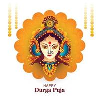 Happy durga puja and navratri celebration holiday card background