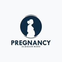 Pregnancy Logo Design Vector Template