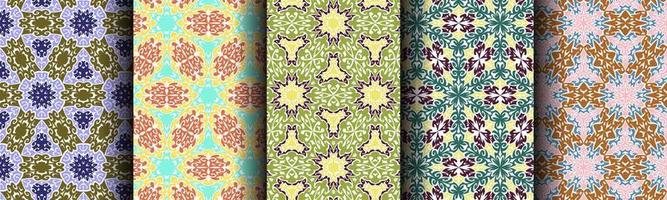traditional ethnic pattern abstract bundle set vector