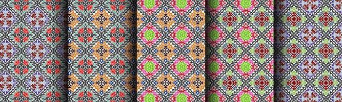 traditional ethnic pattern abstract bundle set vector