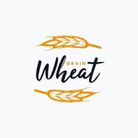 diseño de icono de vector de grano de trigo de agricultura