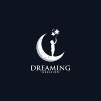 Kid Dream Logo design vector