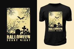 diseño de camiseta del día de halloween vector